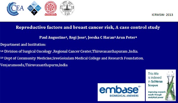 Reproductive factors and breast cancer risk